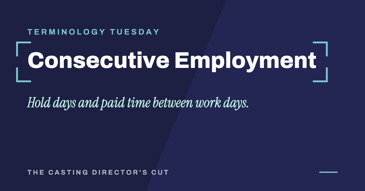 Terminology Tuesday: Consecutive Employment. Hold days and paid time between work days.