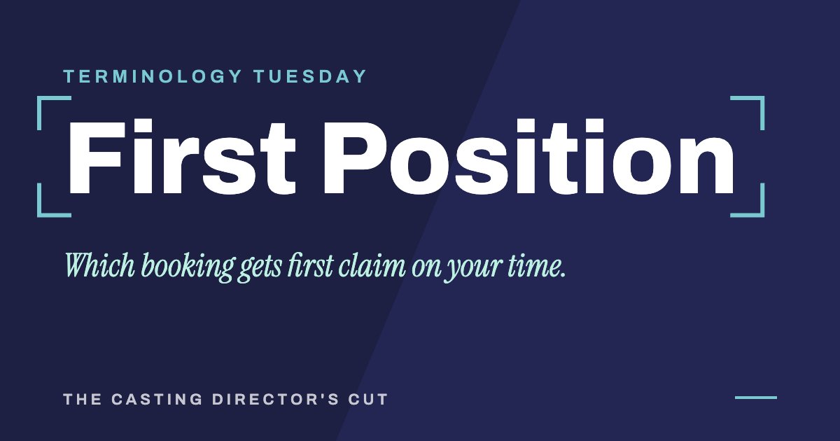 Terminology Tuesday: First Position. Which booking gets first claim on your time.