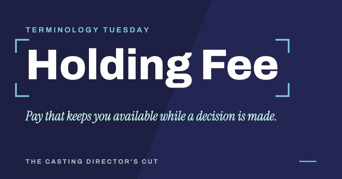 Terminology Tuesday: Holding Fee. Pay that keeps you available while a decision is made.