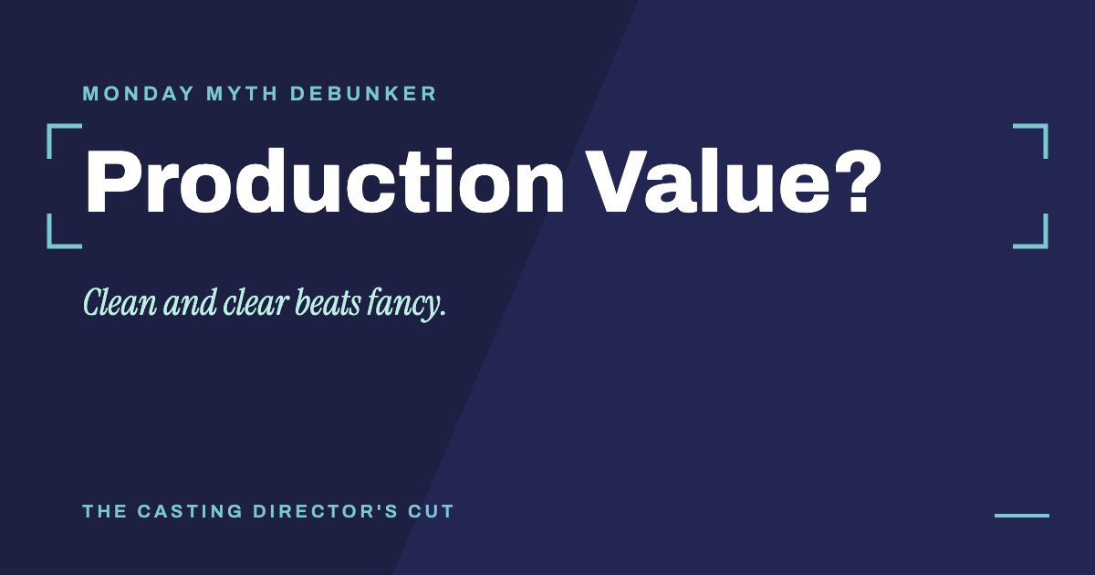 Monday Myth Debunker: Production Value?. Clean and clear beats fancy.