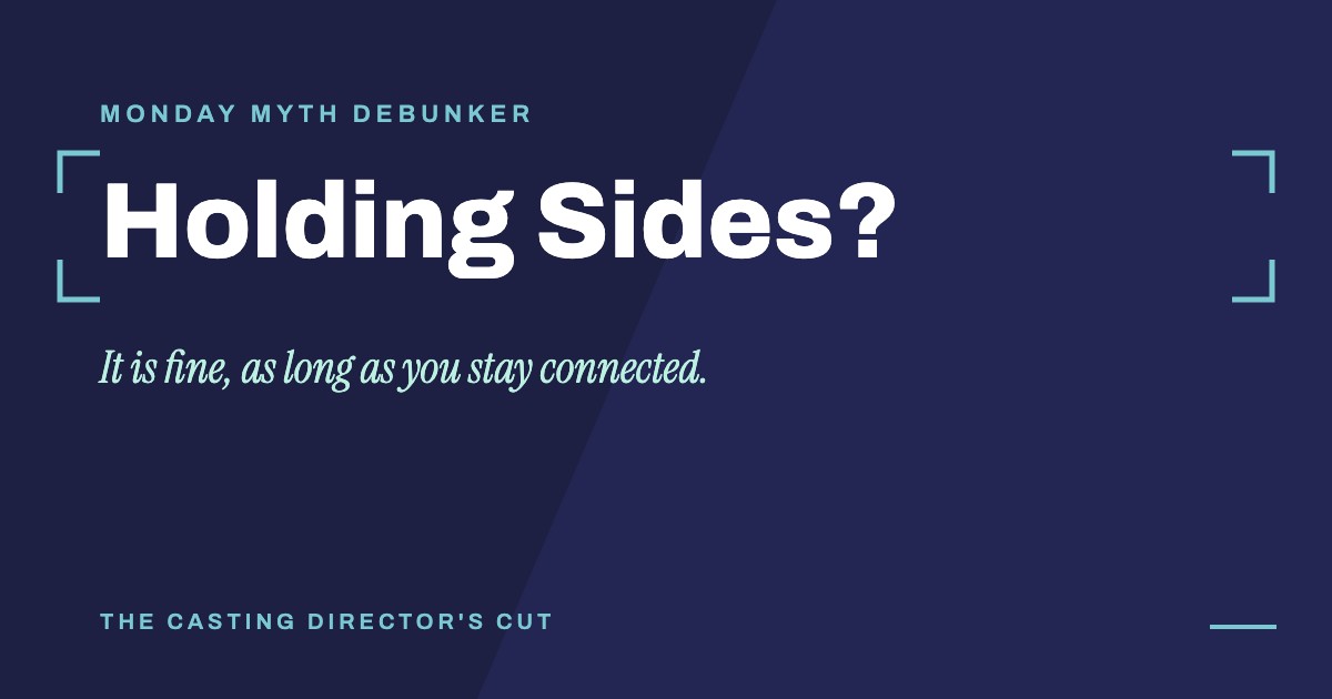 Monday Myth Debunker: Holding Sides?. It is fine, as long as you stay connected.