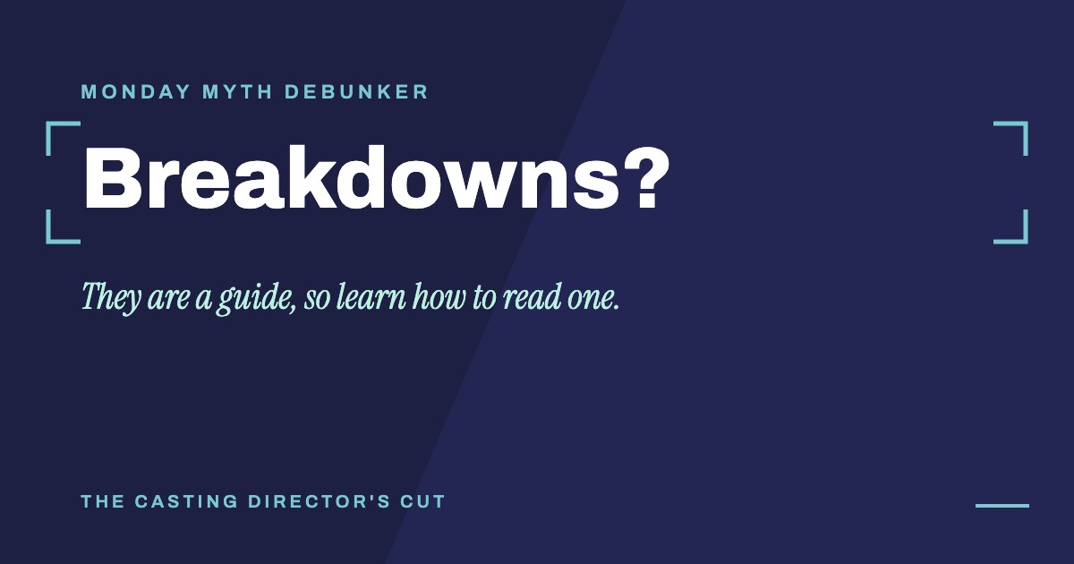 Monday Myth Debunker: Breakdowns?. They are a guide, so learn how to read one.