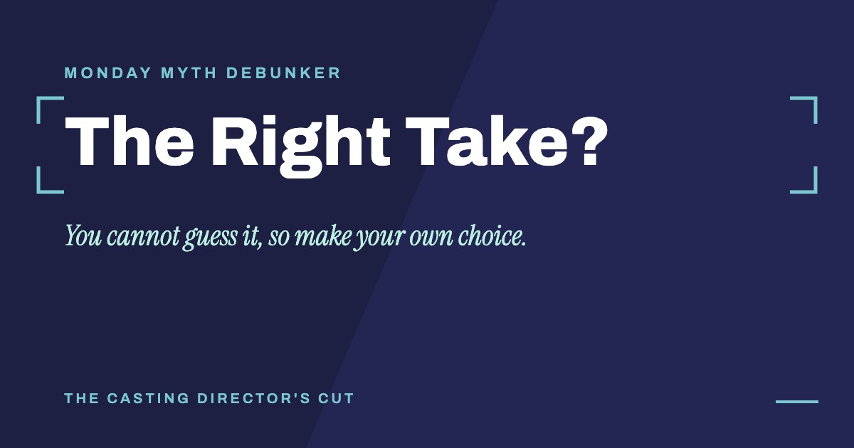 Monday Myth Debunker: The Right Take?. You cannot guess it, so make your own choice.