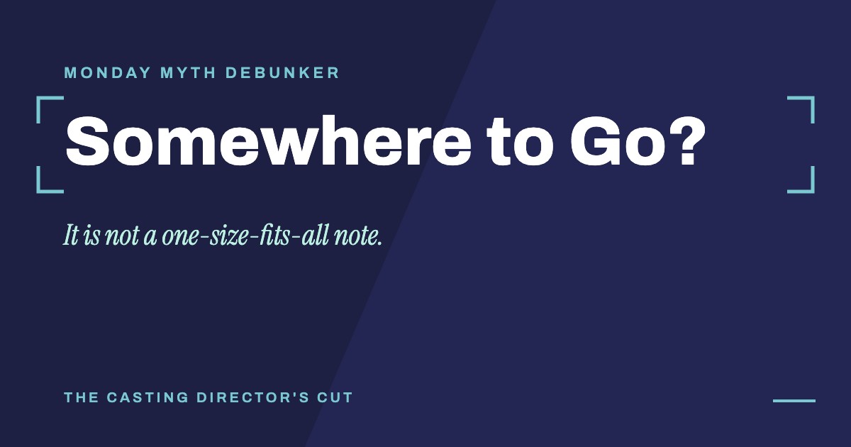 Monday Myth Debunker: Somewhere to Go?. It is not a one-size-fits-all note.
