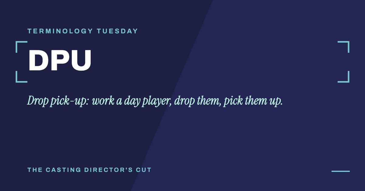 Terminology Tuesday: DPU. Drop pick-up: work a day player, drop them, pick them up.