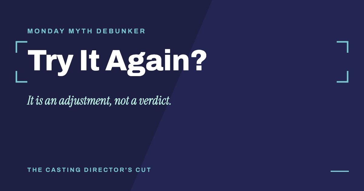 Monday Myth Debunker: Try It Again?. It is an adjustment, not a verdict.