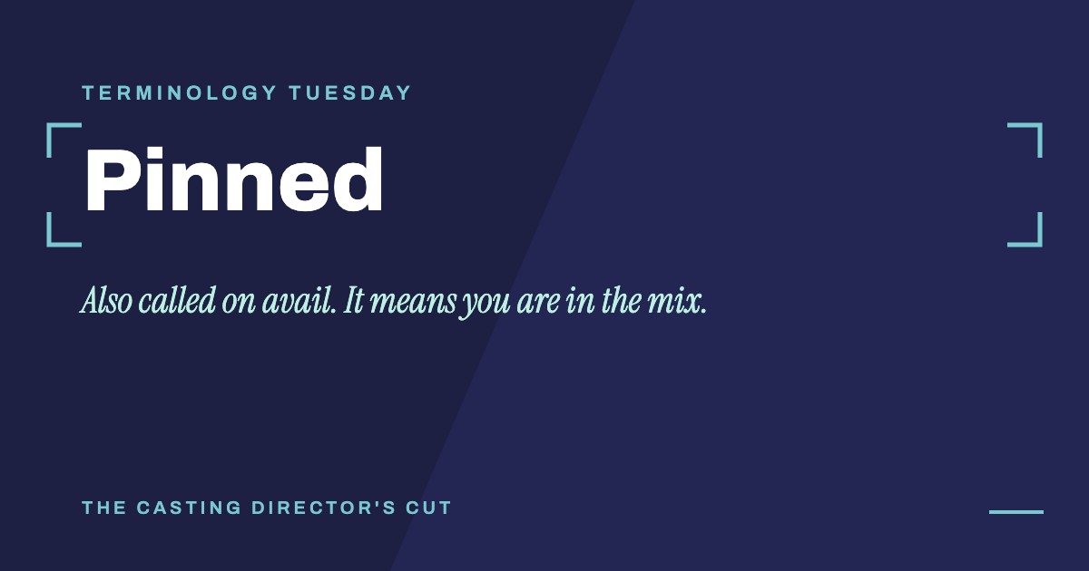 Terminology Tuesday: Pinned. Also called on avail. It means you are in the mix.